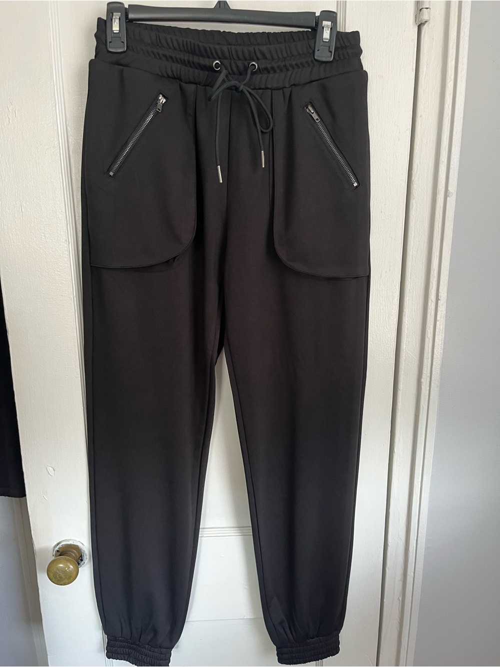 AKIRA Black Jogger Sweatpants with Zip Pockets